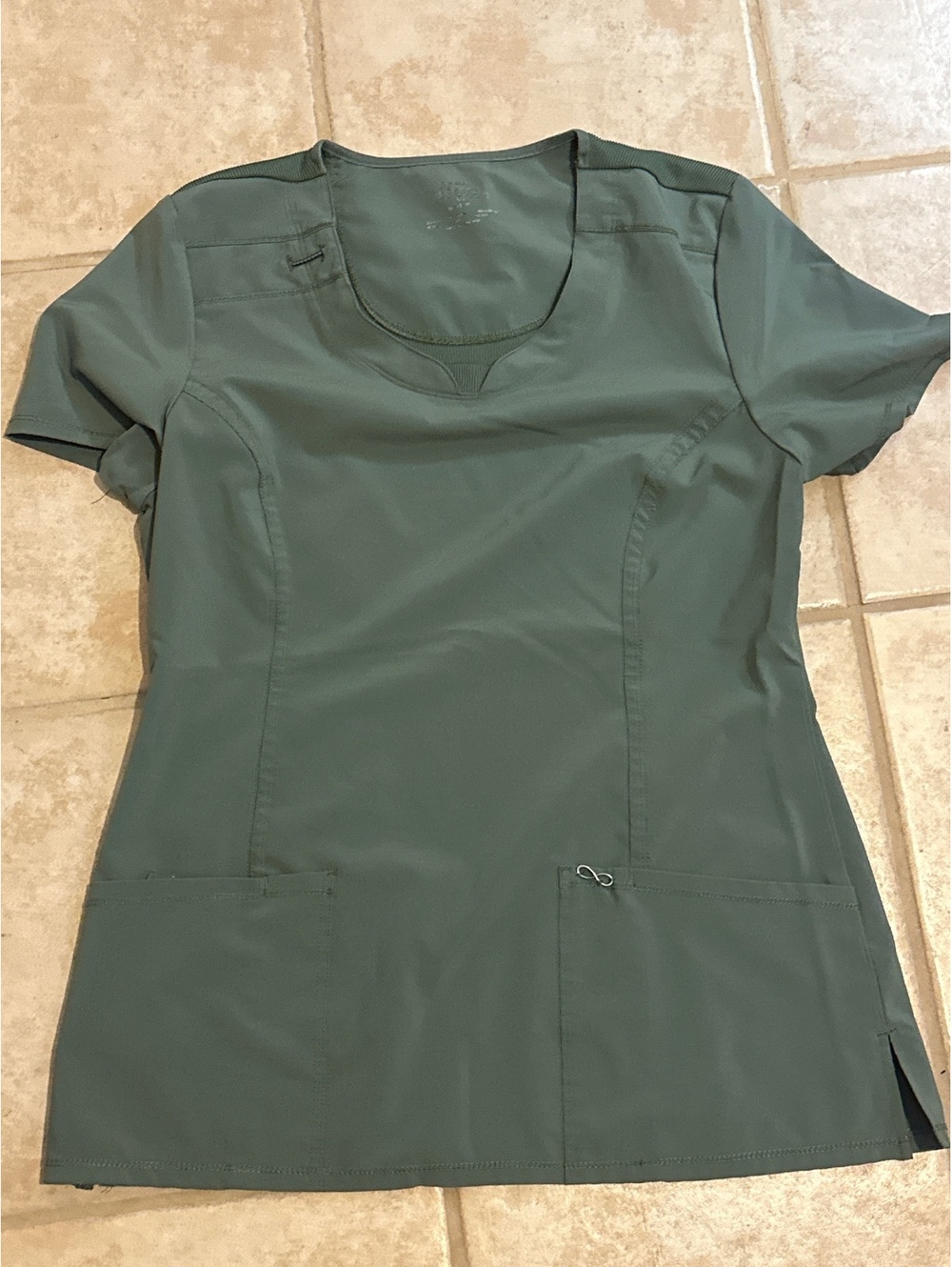 FIGS Women's Olive Green Infinity Scrub Top Size XS